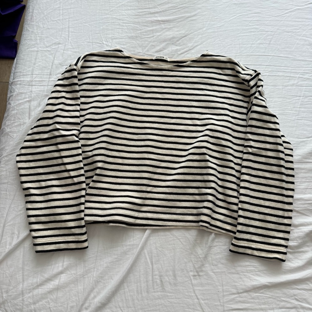Buck Mason Women Striped Long Sleeve Size
